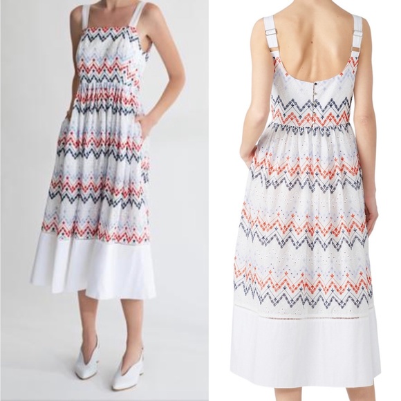 Sabina Musayev White Embroidered Fiji dress XL - Picture 1 of 9